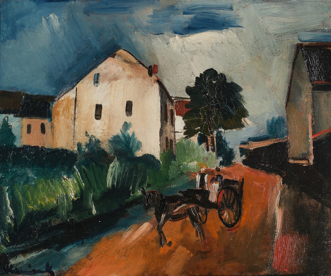 La Carriole sur la route by Maurice de Vlaminck