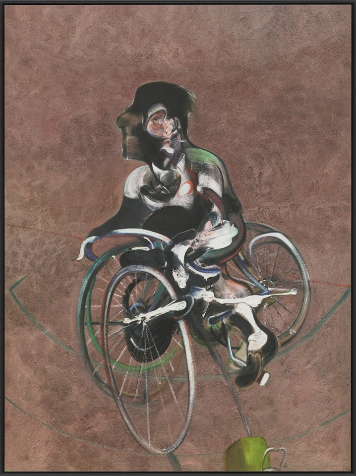 ”Portrait of George Dyer Riding a Bicycle 1966” (Small) by Francis Bacon