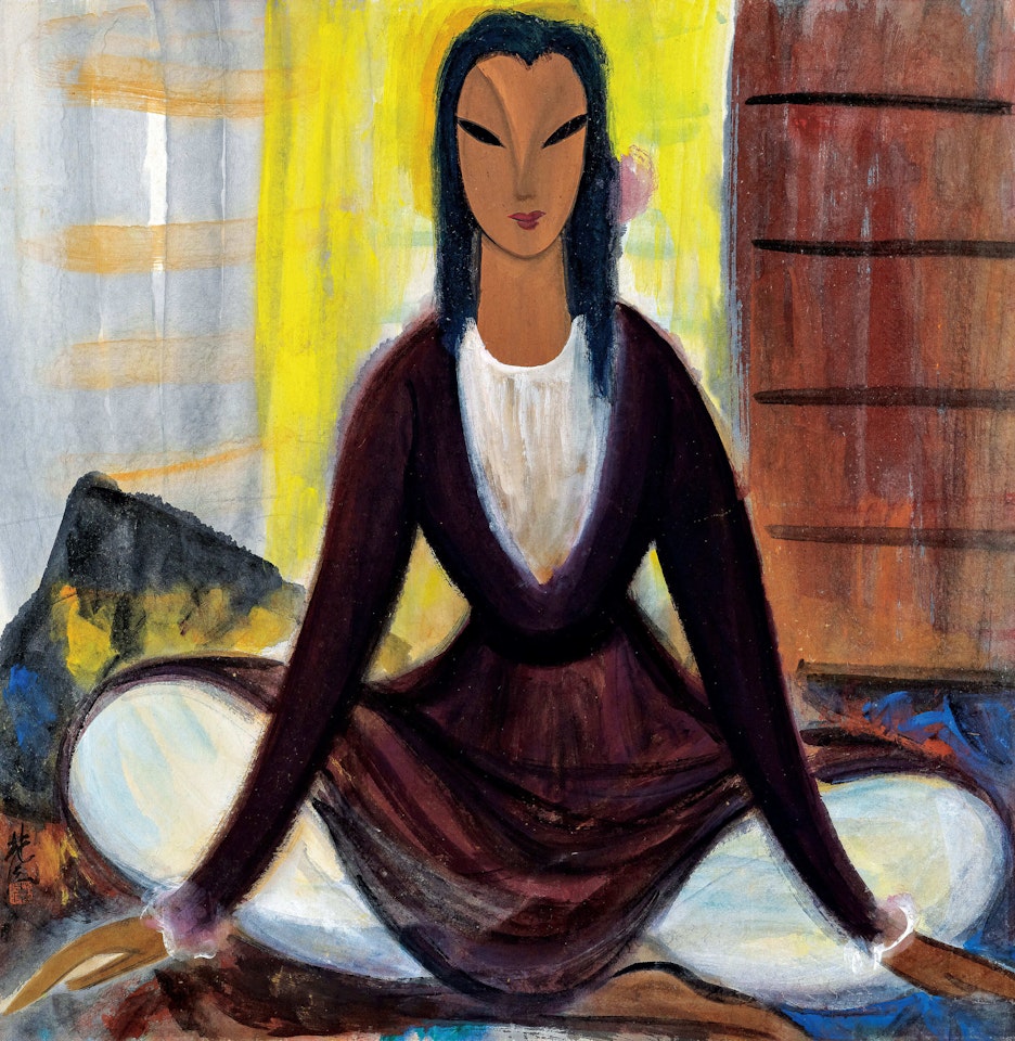 Seated Lady by Lin Fengmian