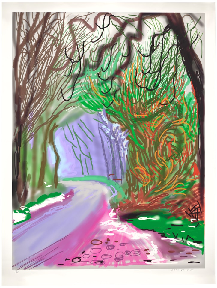 The Arrival of Spring in Woldgate, East Yorkshire in 2011 (twenty eleven) - 1 January by David Hockney
