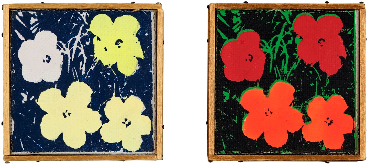 Two works: (i) Andy Warhol, "Flowers"; Andy Warhol, "Flowers" by Richard Pettibone