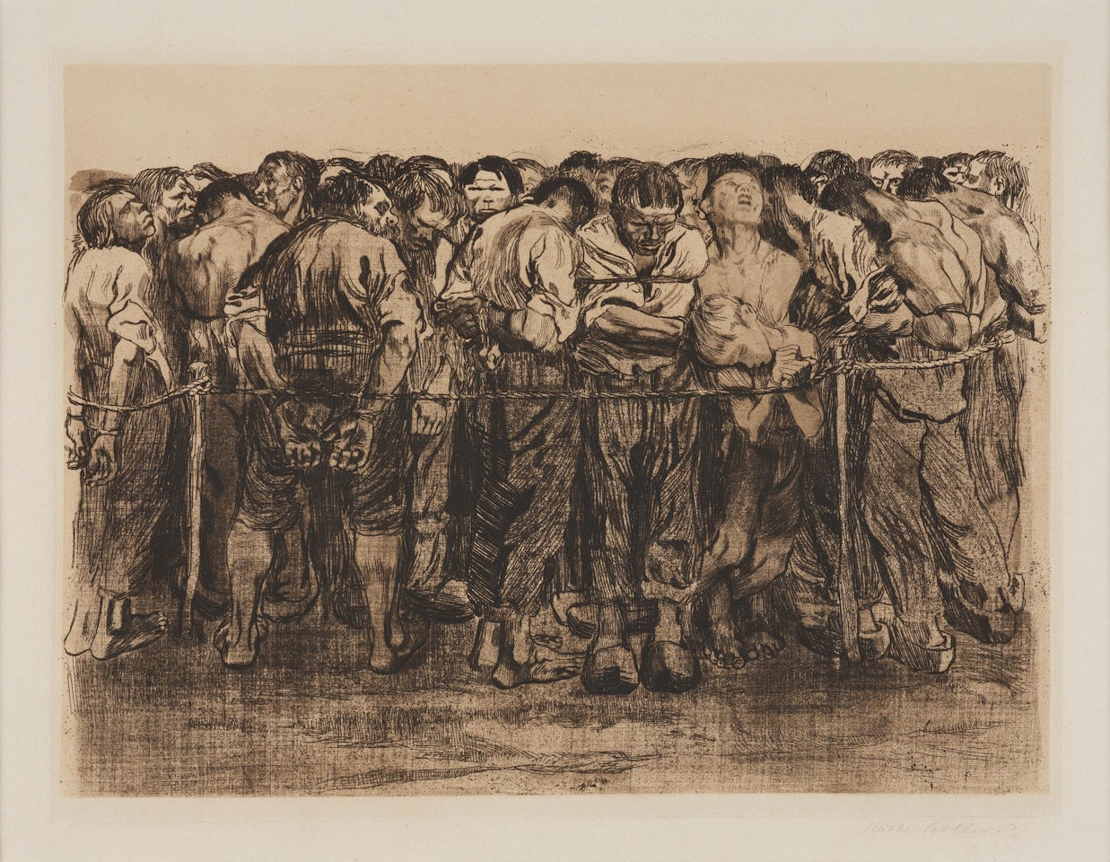 "Die Gefangene", from Bauernkrieg (Peasant's War) by Kathe Kollwitz