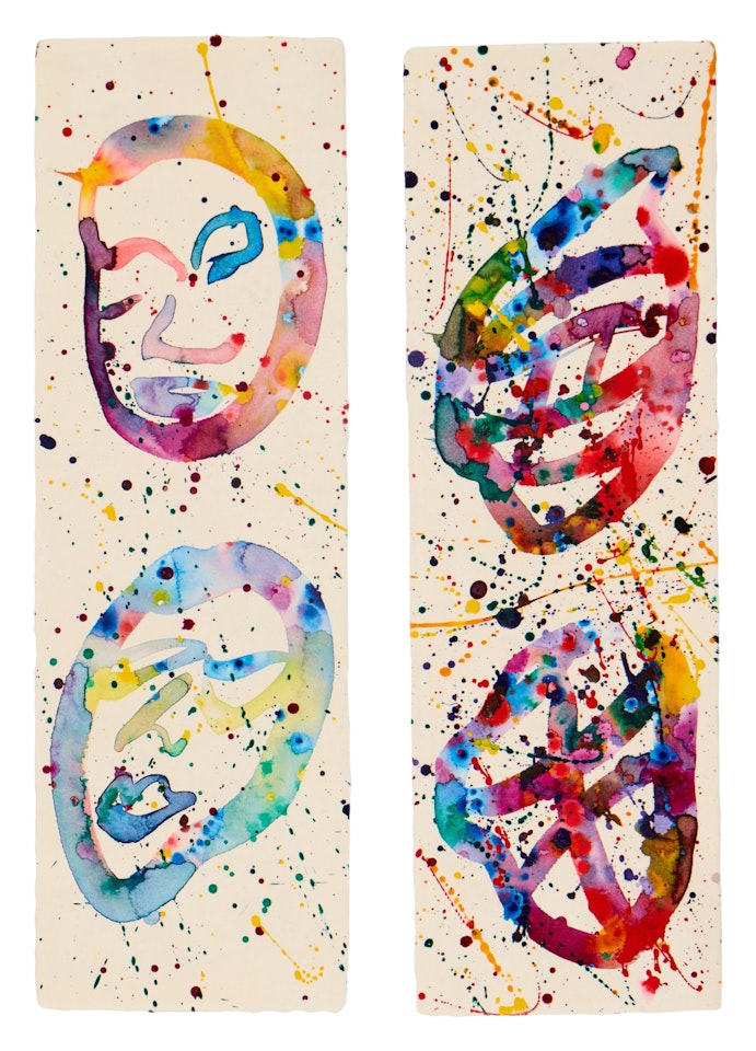 Six Faces Triptych (B + C) by Sam Francis
