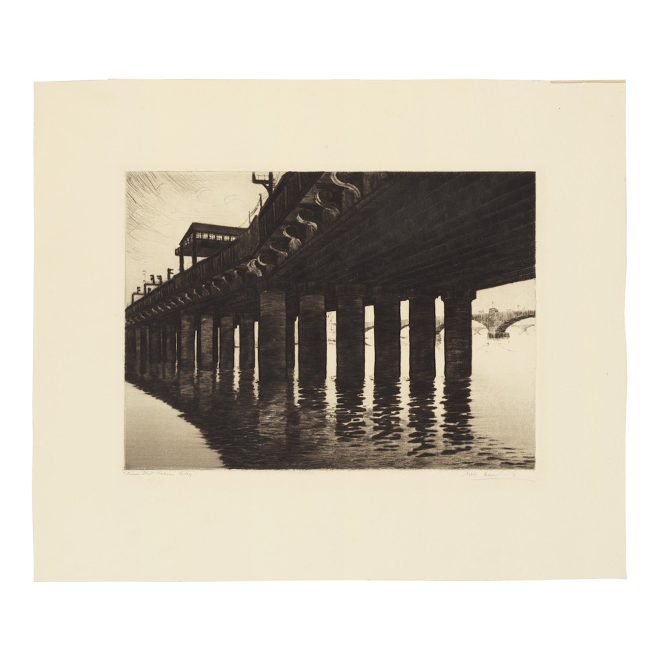 Cannon Street Railway Bridge by Sybil Andrews