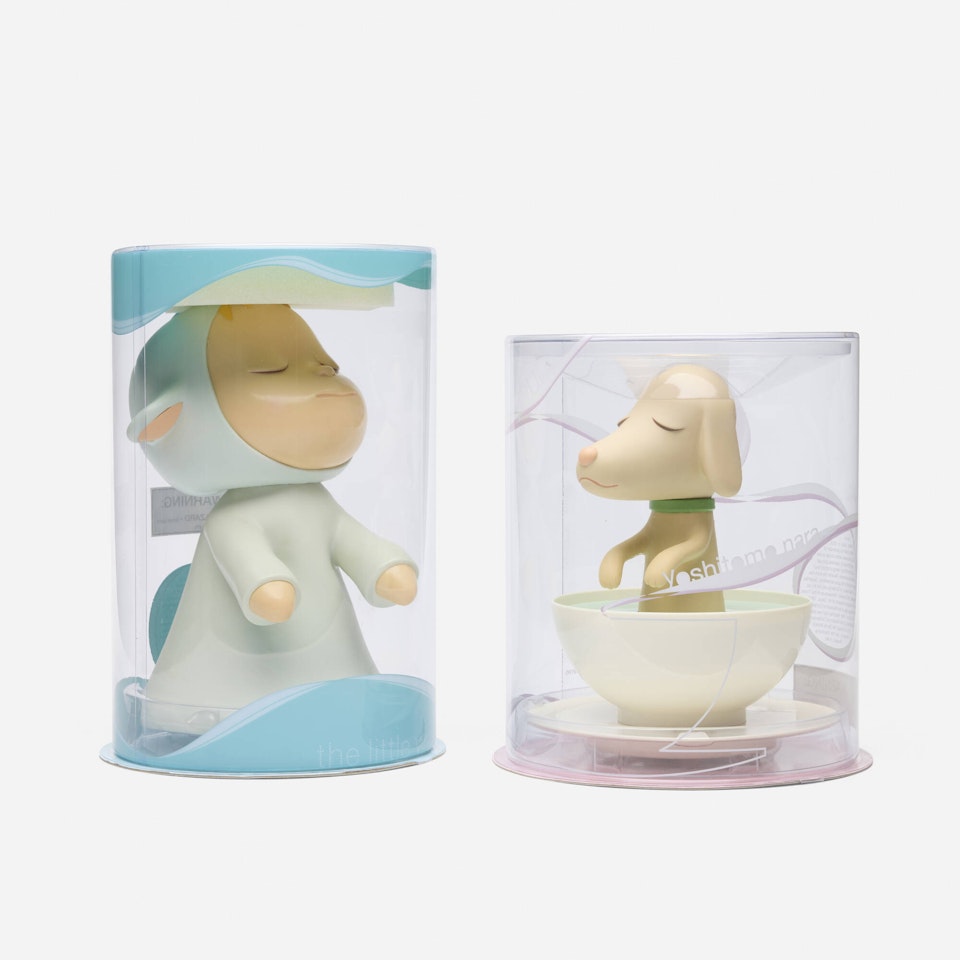 Little Wanderer; Pup Cup (two works); Bozart by Yoshitomo Nara