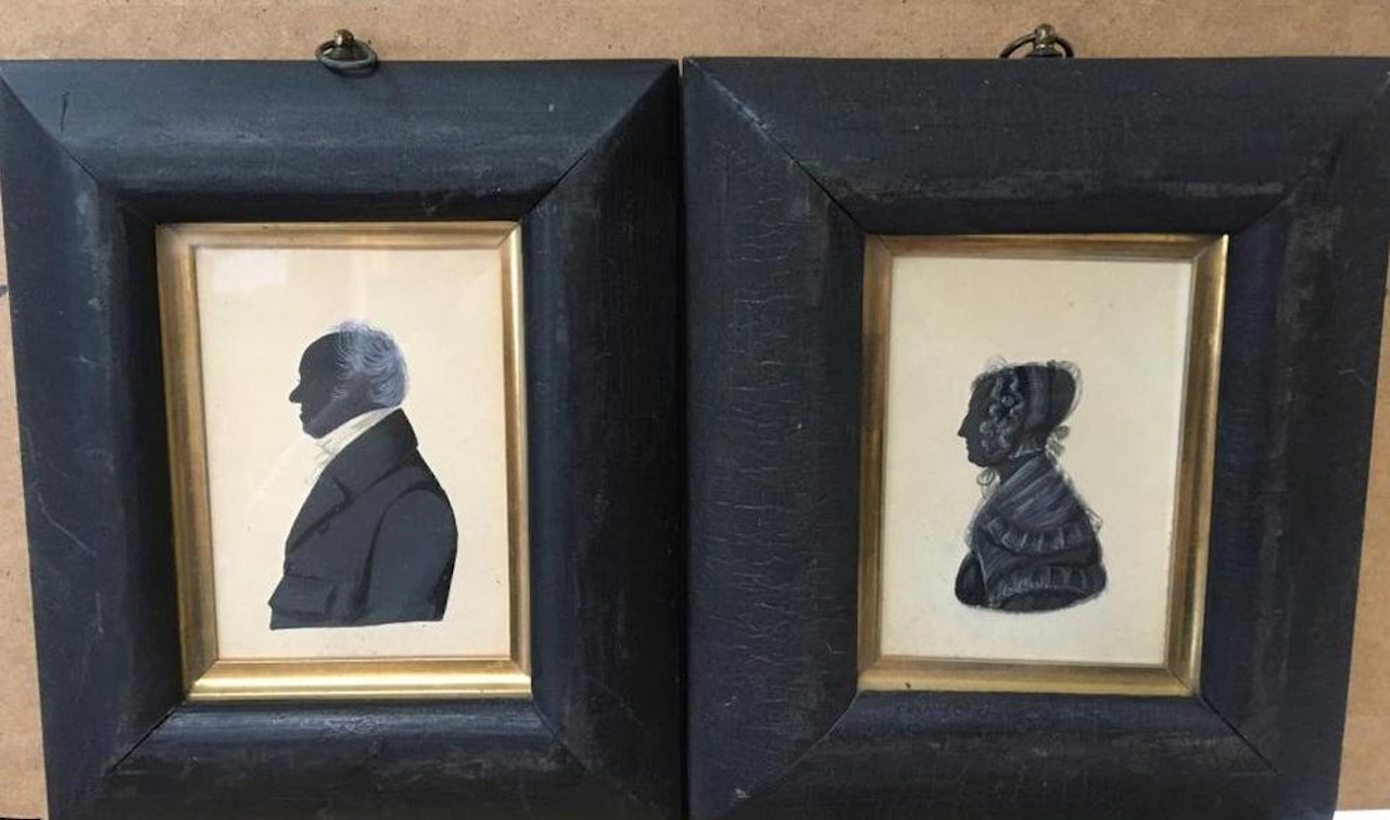 Portrait silhouettes of the Need family by English School