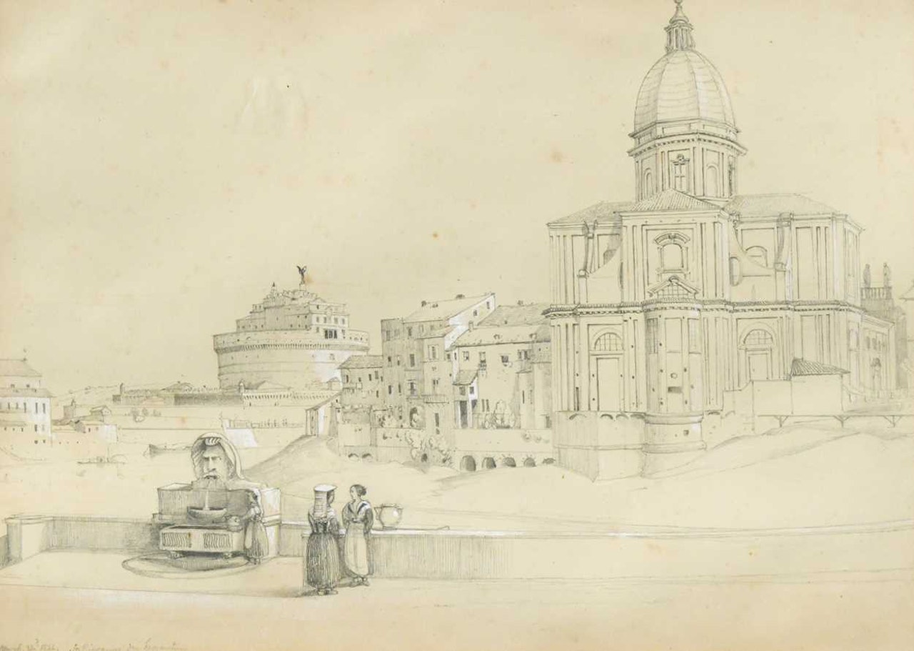 San Giovanni dei Fiorentini, Rome; Castel Gandolfo; and Lake Albano by English School