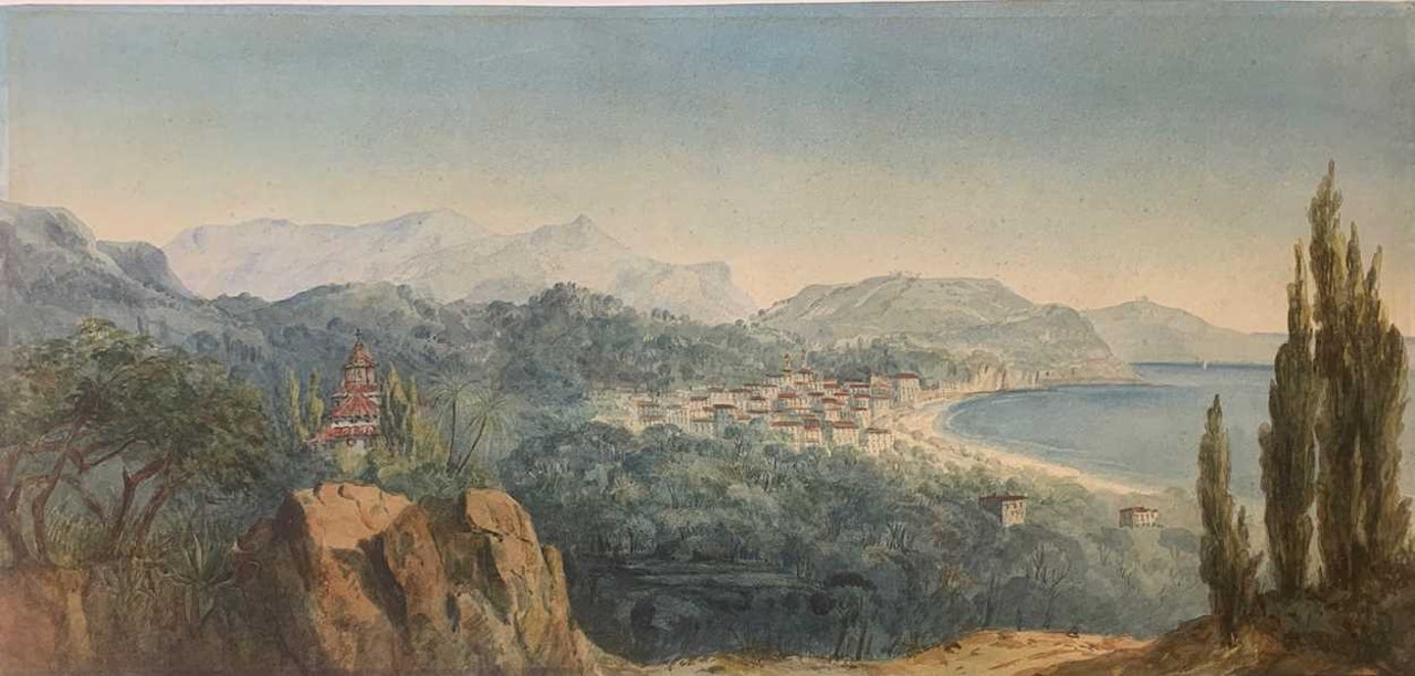 Four views in the South of France -; Basilica di Sant"Antonio, Padua from the cloister of the novitiate by English School