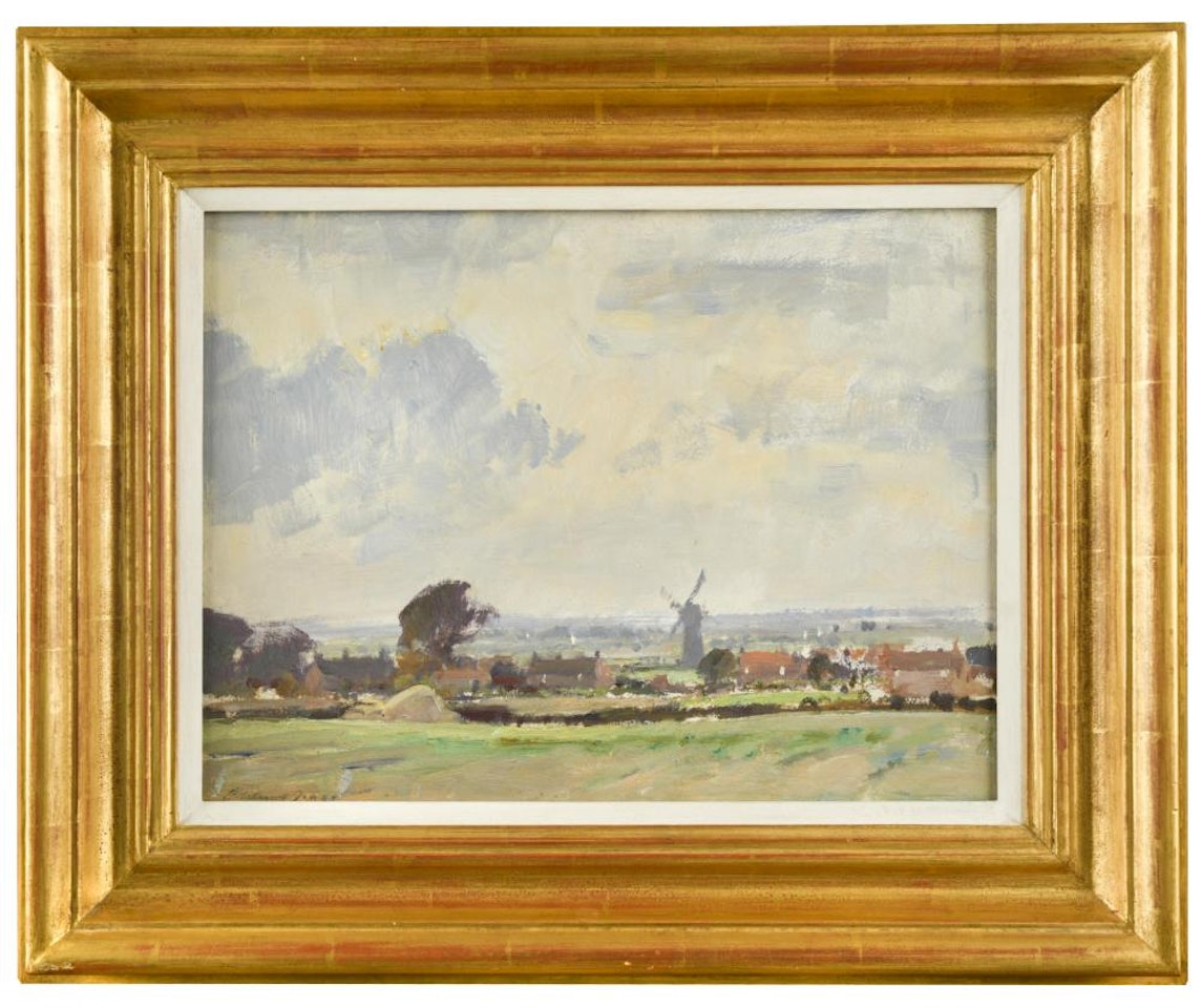 The Village by the Marsh, North Norfolk by Edward Seago