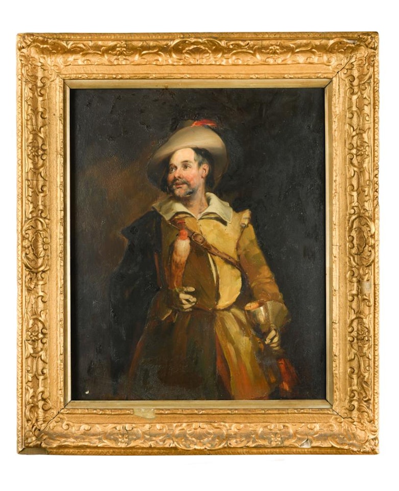 Portrait of a falconer by Italian School