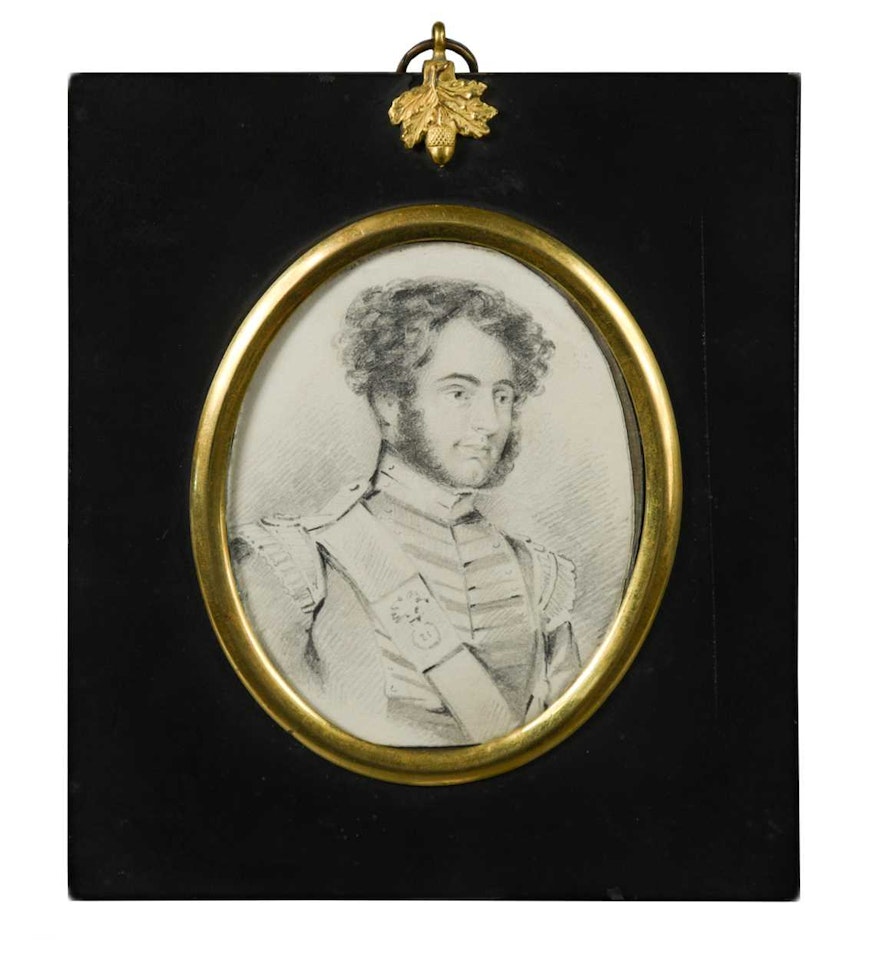 Portrait miniature of an officer of the 21st Royal North British Fusiliers by English School