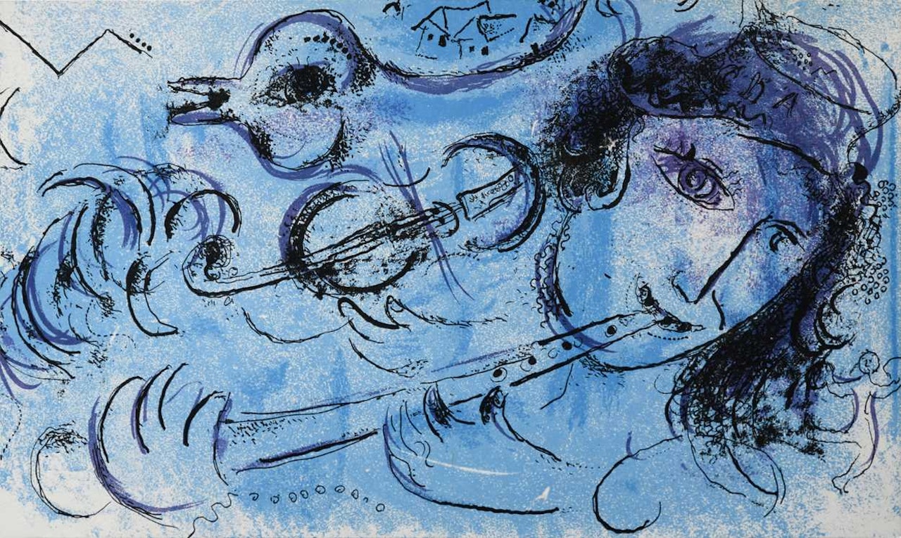 The Flute Player by Marc Chagall
