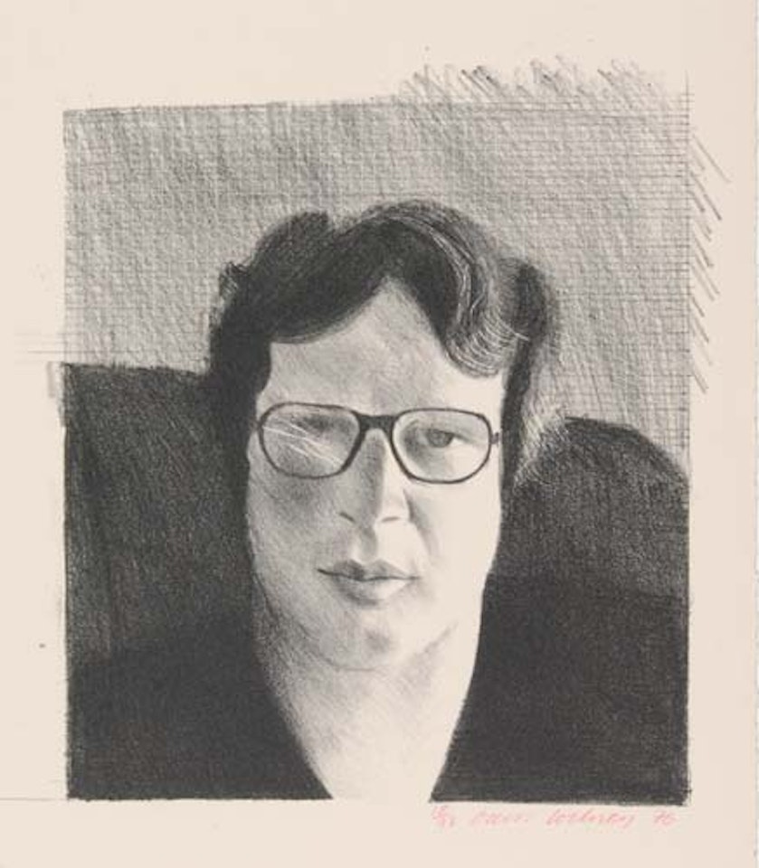 Michael Crichton by David Hockney