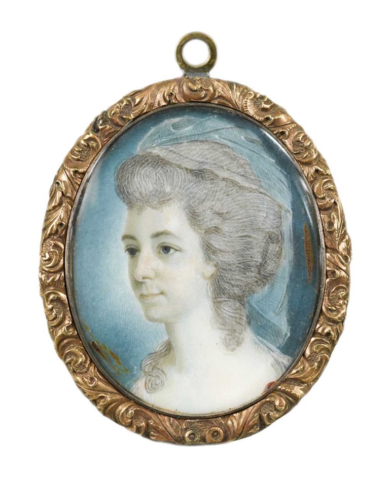 Portrait miniature of a lady of the Adye family by English School