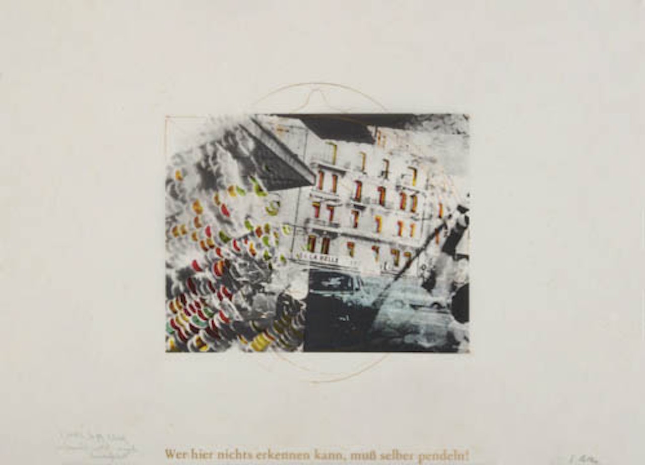 Wer hier nichts erkennen kann, muß selber pendeln! by Sigmar Polke