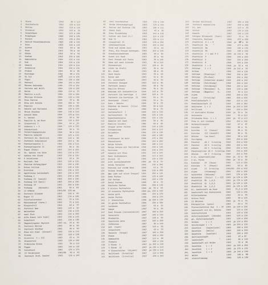 Bilderverzeichnis by Gerhard Richter