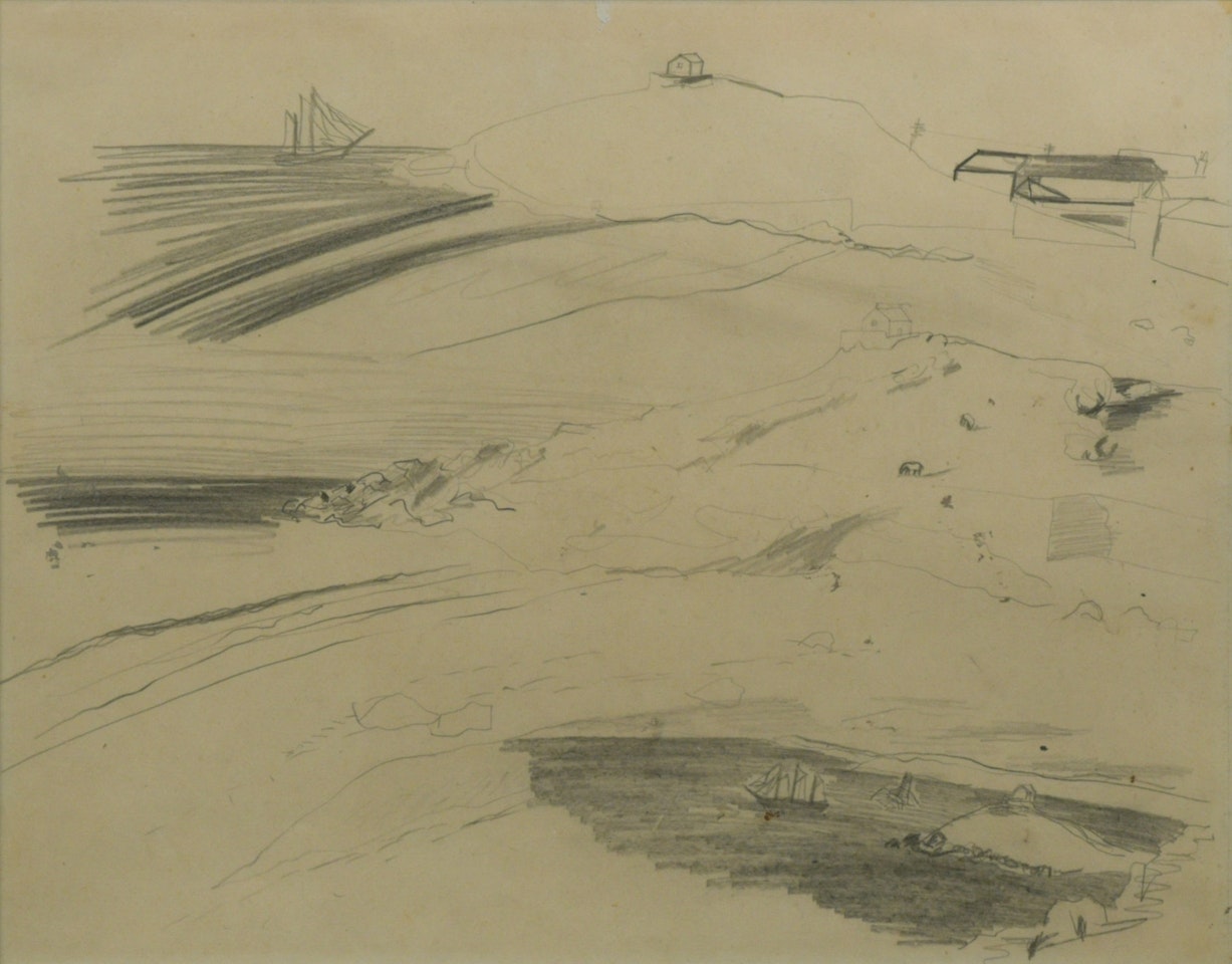 The Island, St Ives (recto and verso) by Ben Nicholson, O.M.