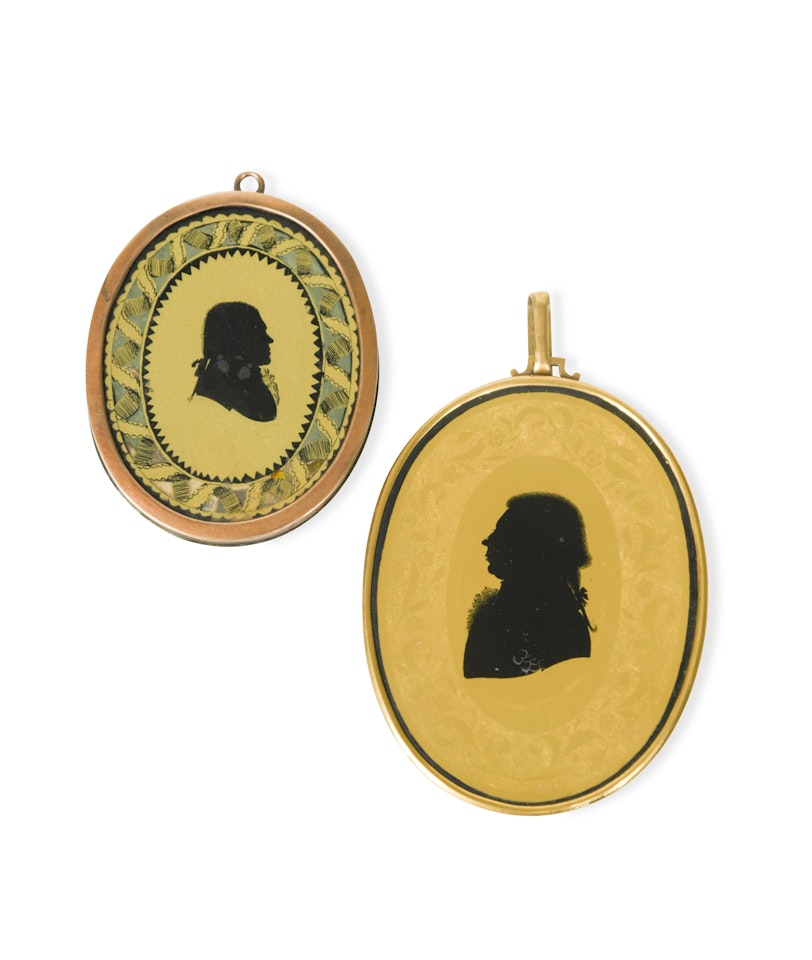 Silhouette portrait of a gentleman by French School