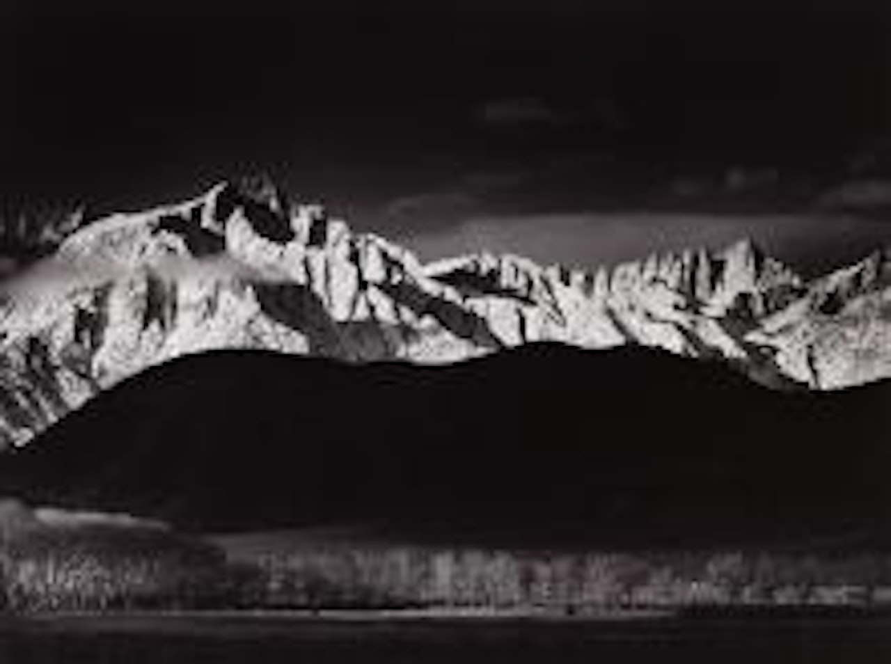 Winter Sunrise, Sierra Nevada, from Lone Pine, California by Ansel Adams