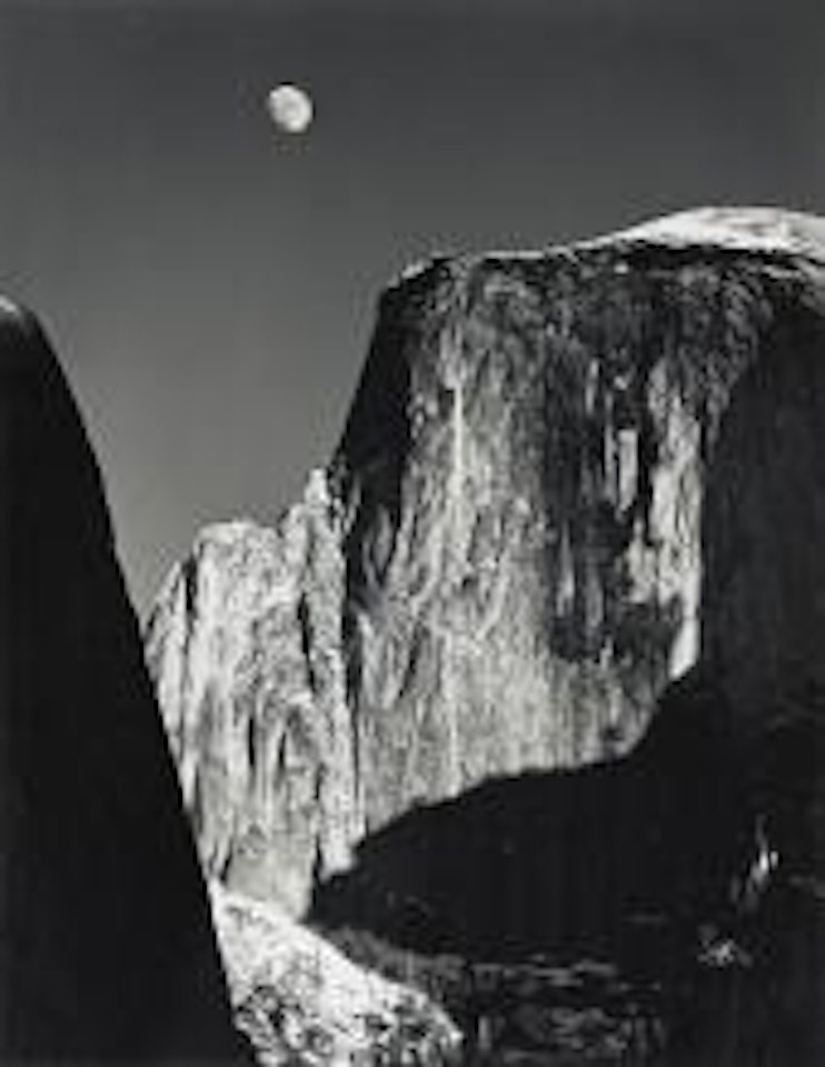 Moon and Half Dome, Yosemite National Park, California by Ansel Adams
