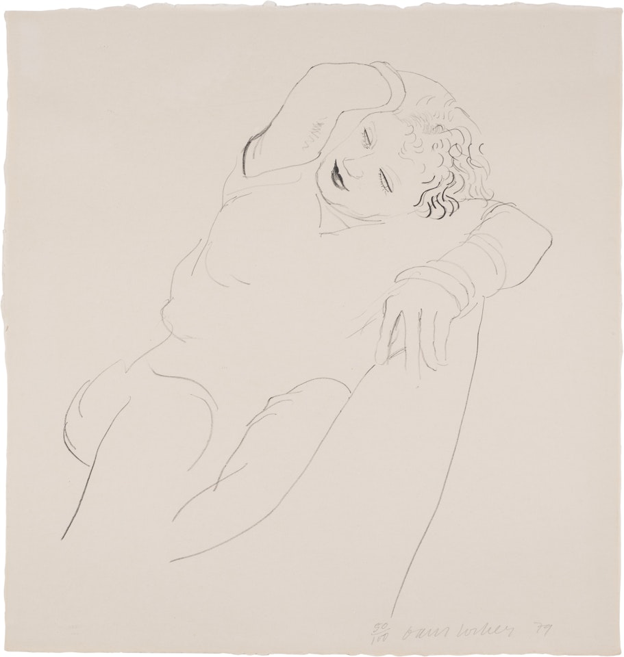Celia Reclining by David Hockney