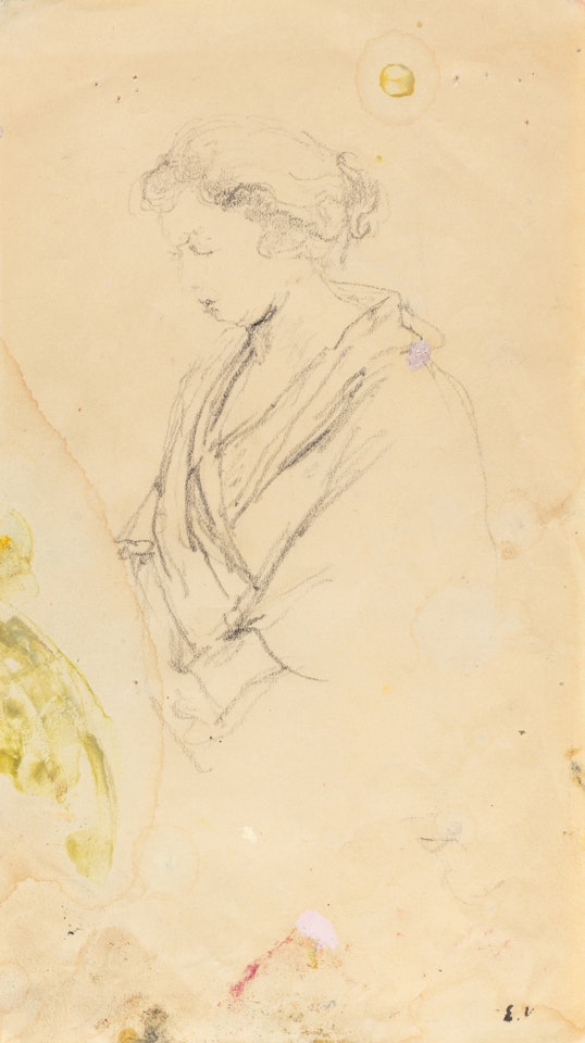 Étude pour Marcelle Aron dans Le Jardin du Clos Cézanne à Vaucresson by Édouard Vuillard