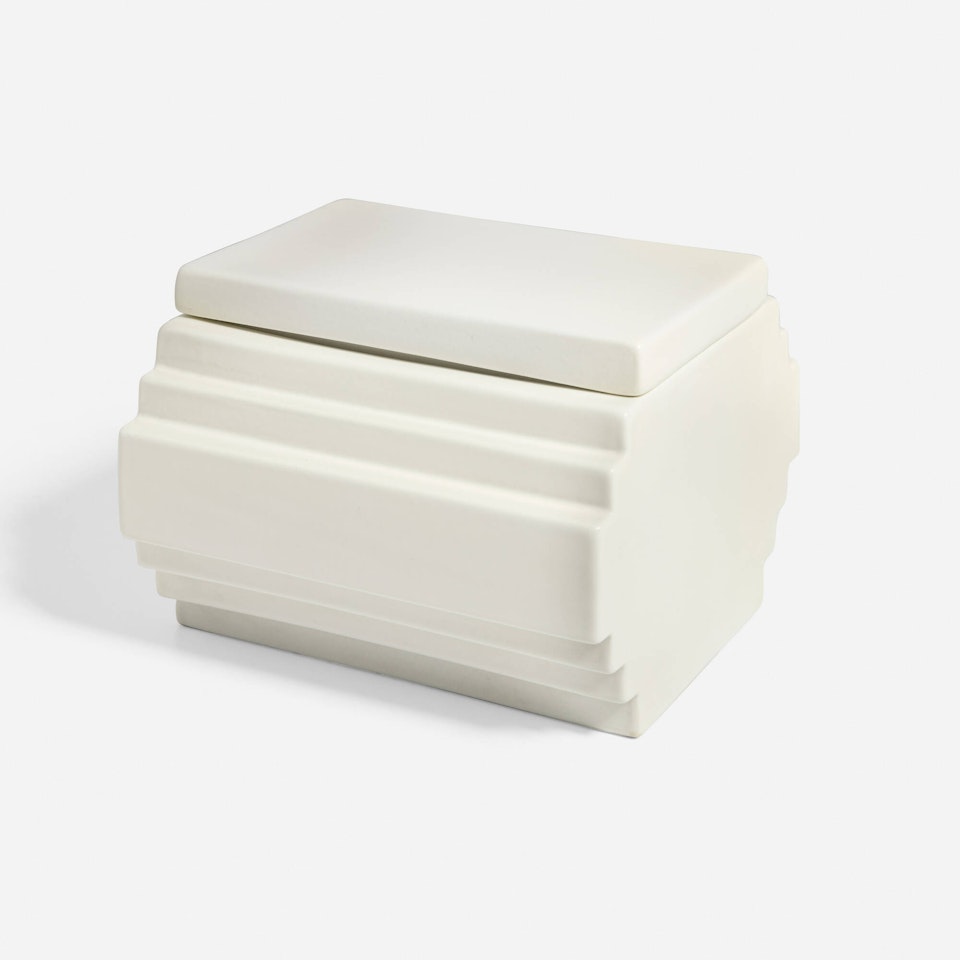 Lidded box, model Y27 from the Yantra series by Ettore Sottsass