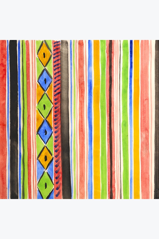 Untitled (Designs for a Simultaneous Fabric) by Sonia Delaunay