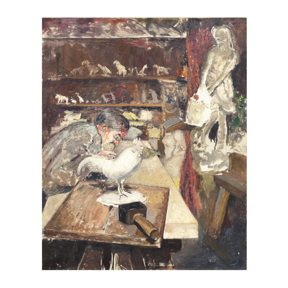 Le sculpteur François Pompon dans son atelier by Mela Muter