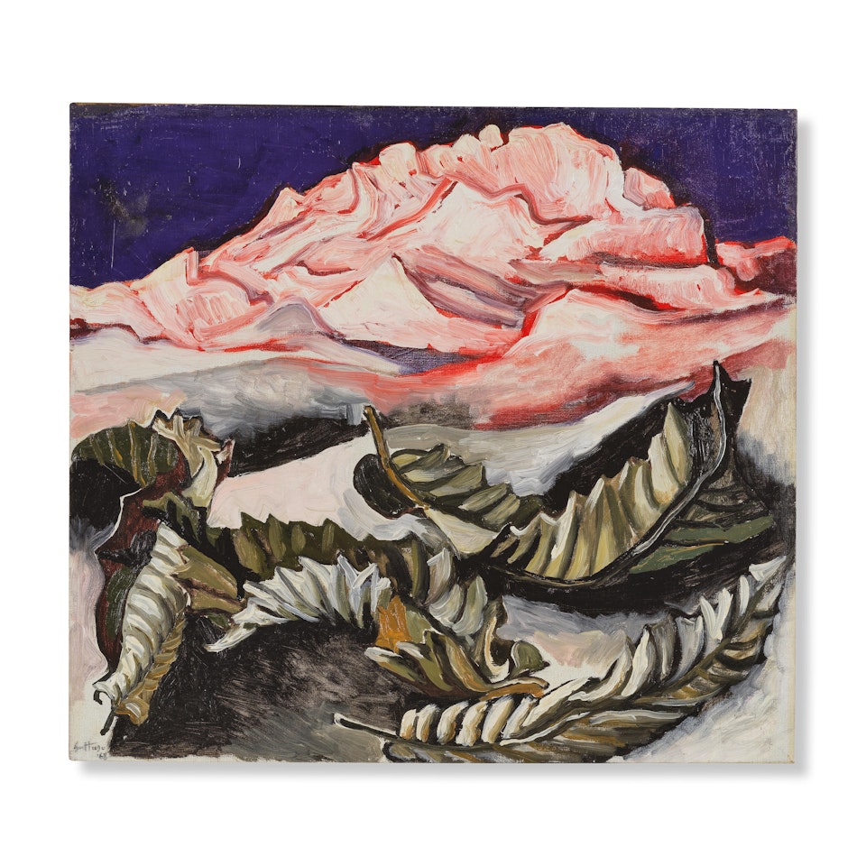 Monte Rosa e foglie d"inverno by Renato Guttuso