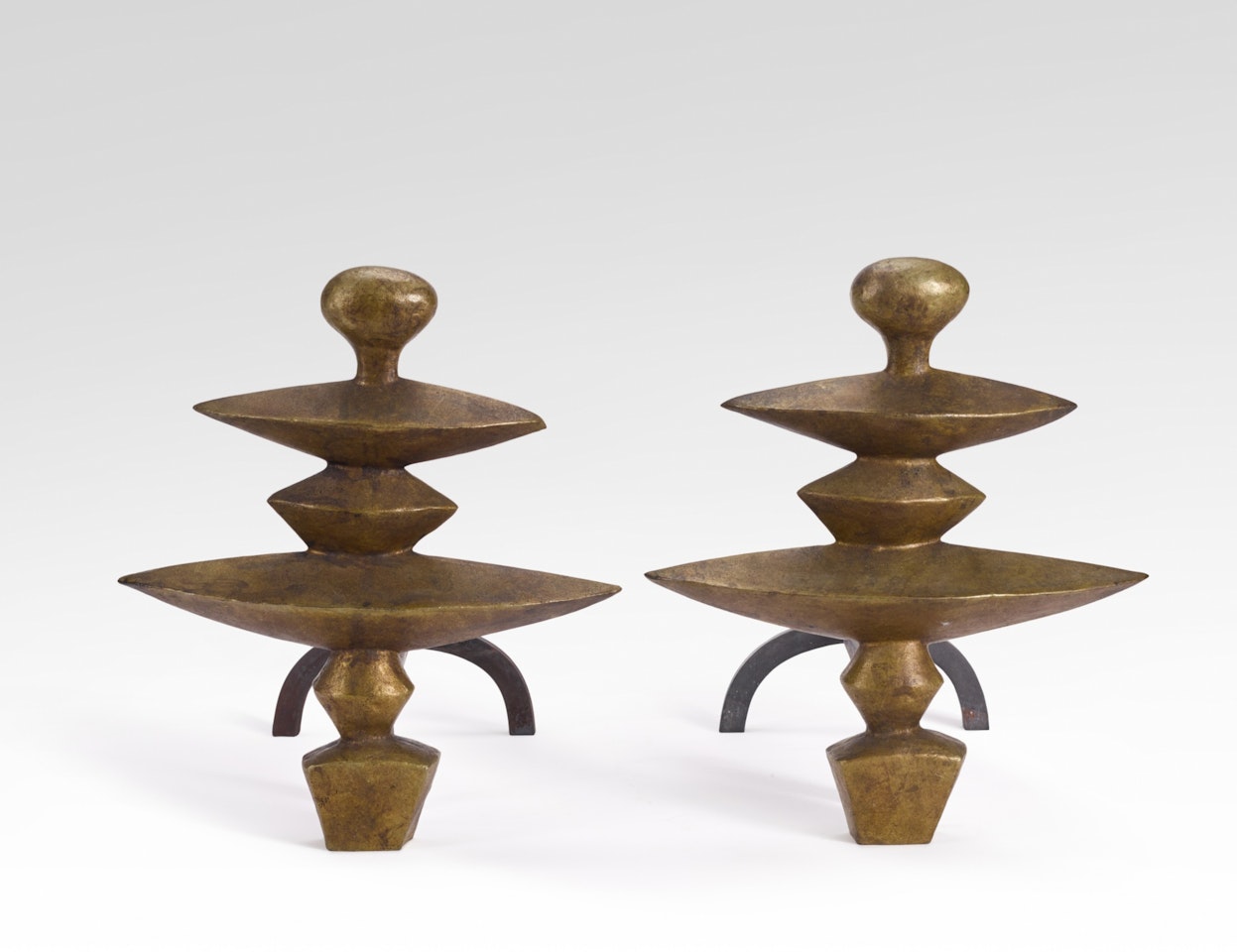 Pair of andirons by Alberto Giacometti