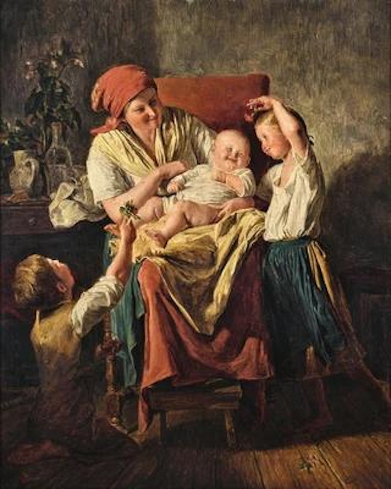 Mother´s Happiness by Ferdinand Georg Waldmüller