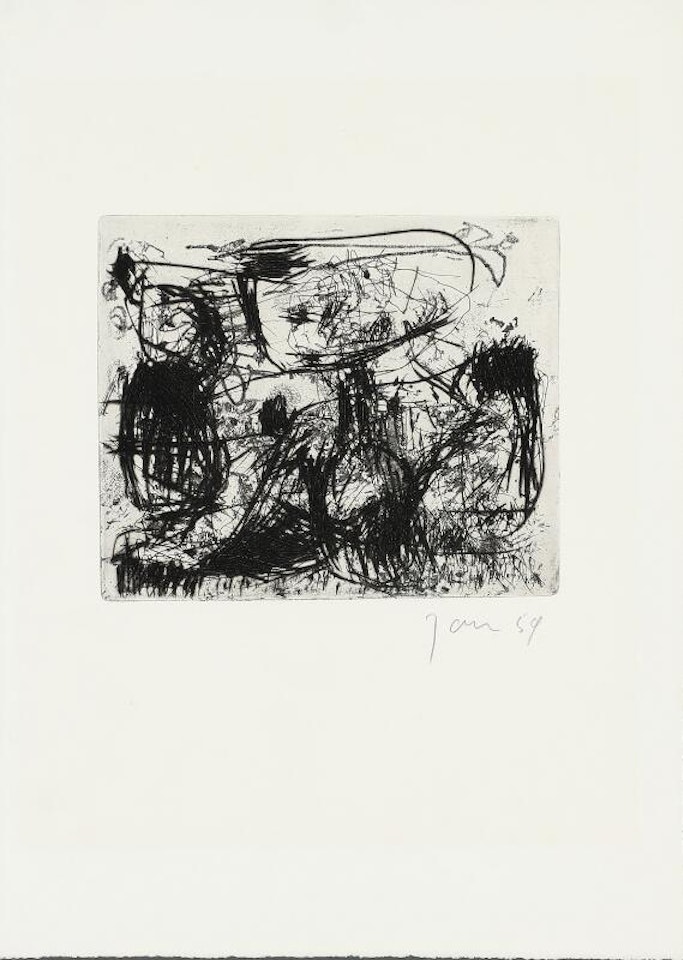 Untitled from the suite "Friedhof der Maulwürfe oder Geländegänge in Tagesläufen” by Asger Jorn