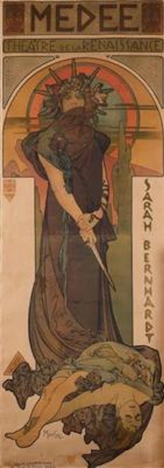 "Medee -Theatre de la Renaissance - Sarah Bernhardt" by Alphonse Mucha