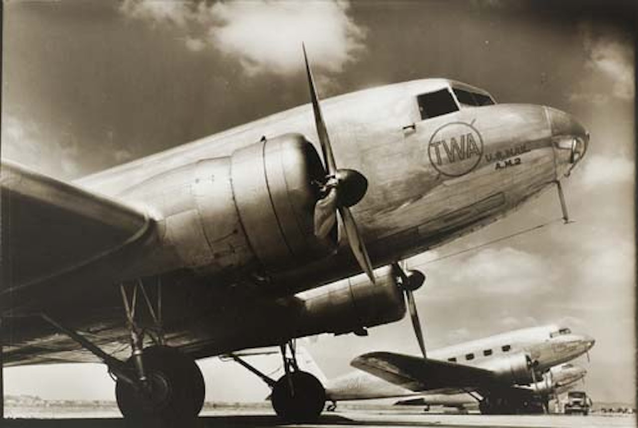 TWA airplanes on the tarmac by Margaret Bourke-White