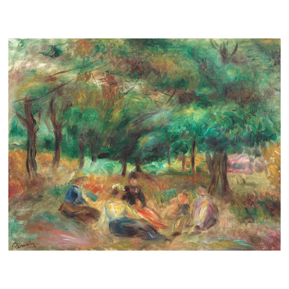 Esquisse de cinq personnages dans un paysage by Pierre-Auguste Renoir