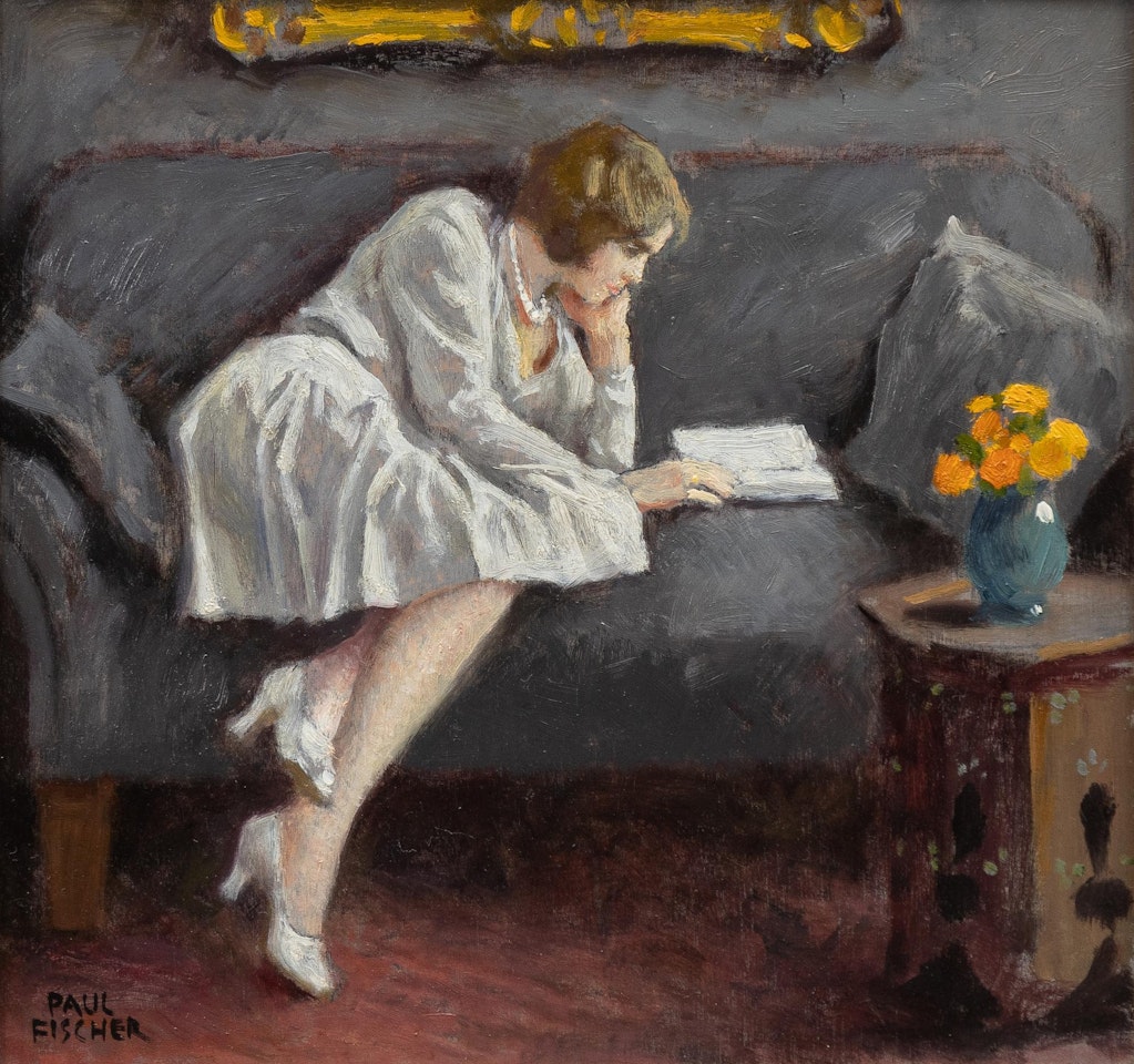 Reading Woman by Paul Fischer