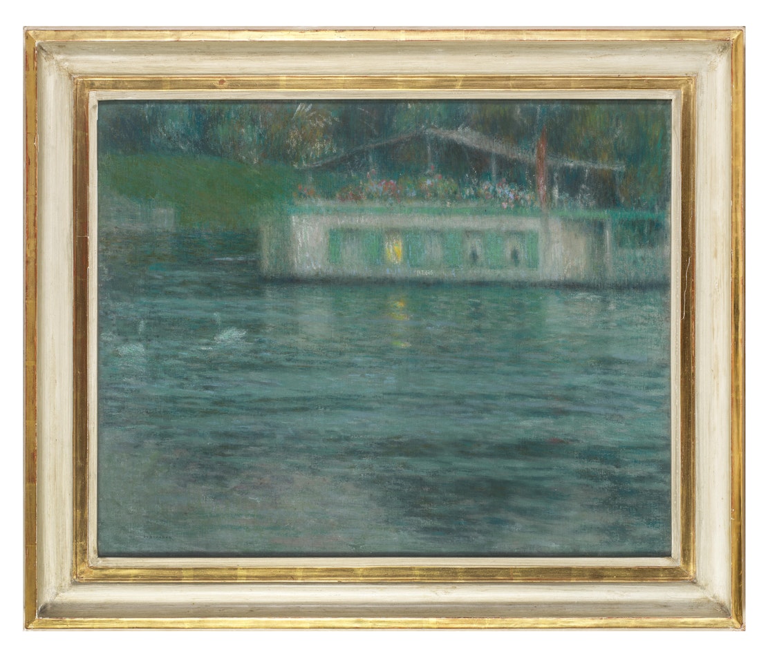 House boat, Tamise by Henri Le Sidaner