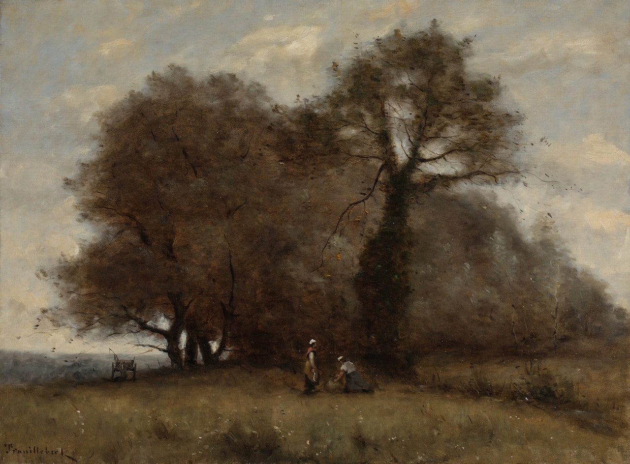 Two Figures Working in the Fields by Paul Désiré Trouillebert