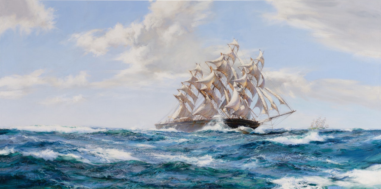 Racing Home by Montague Dawson
