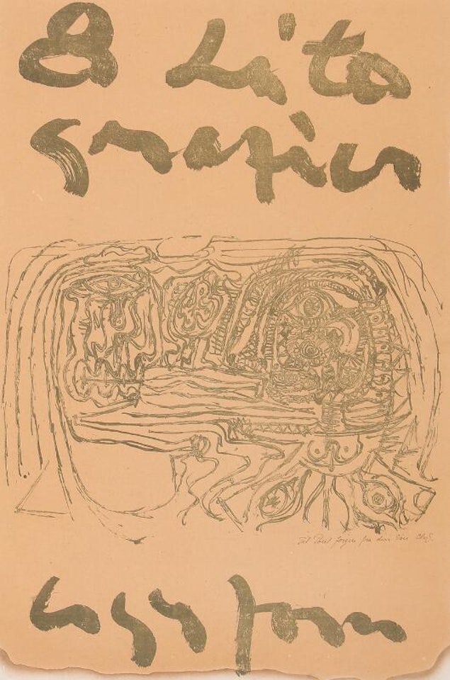 Lithographic cover for “8 Litografier” by Asger Jorn