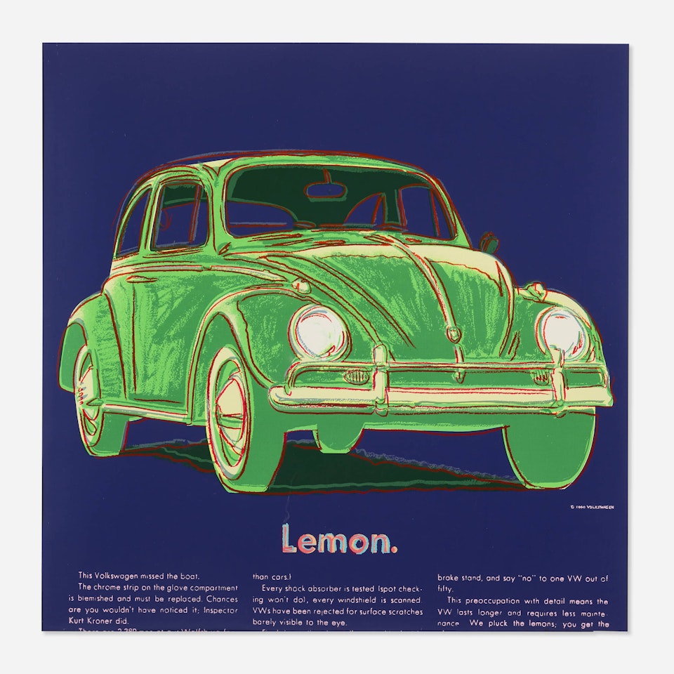 Volkswagen (Lemon) (from the Ads series) by Andy Warhol