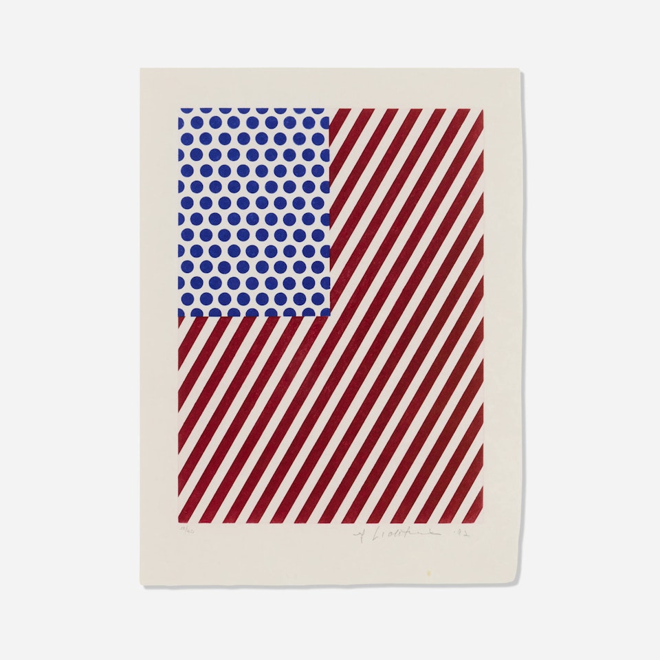 Illustration for "Amérique" (from the La Nouvelle Chute de l"Amérique portfolio) by Roy Lichtenstein