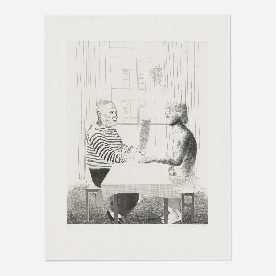Artist and Model by David Hockney