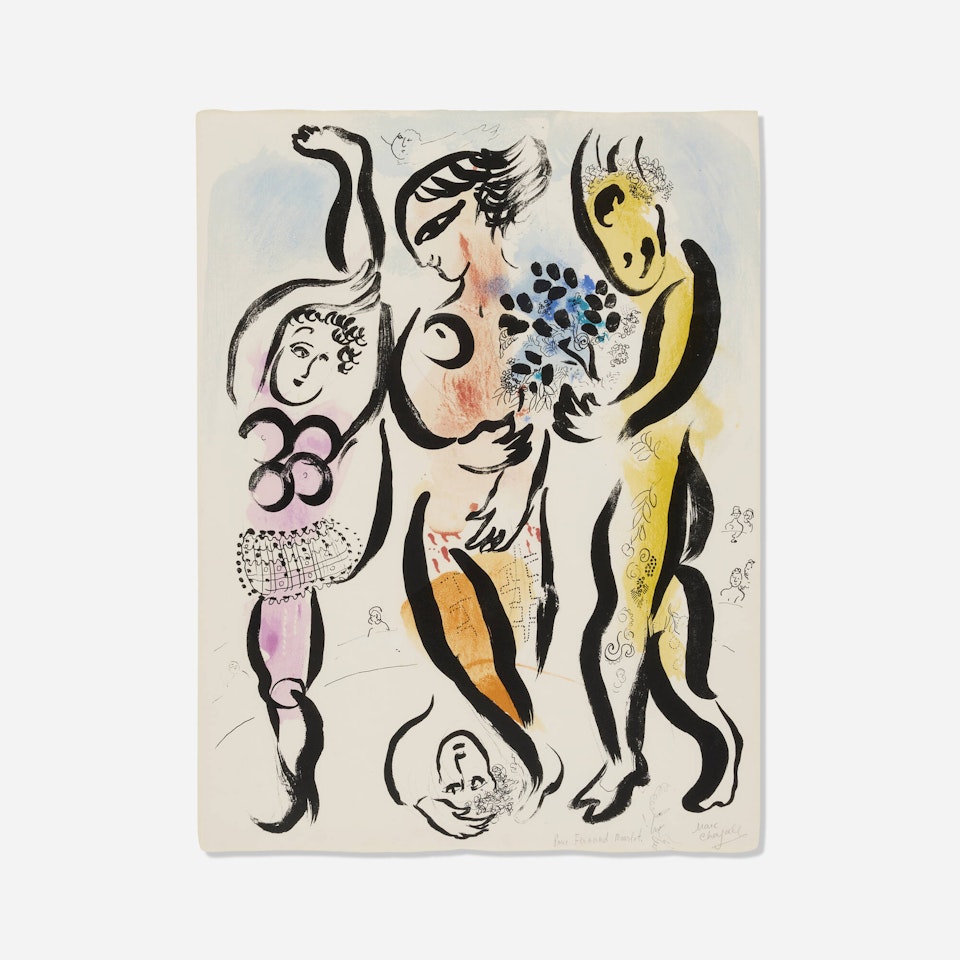 Les trois acrobates by Marc Chagall