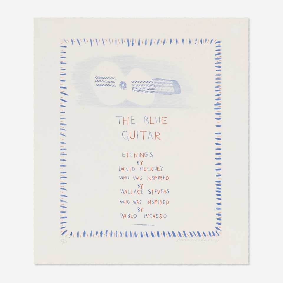 Title Page (from the Blue Guitar portfolio) by David Hockney