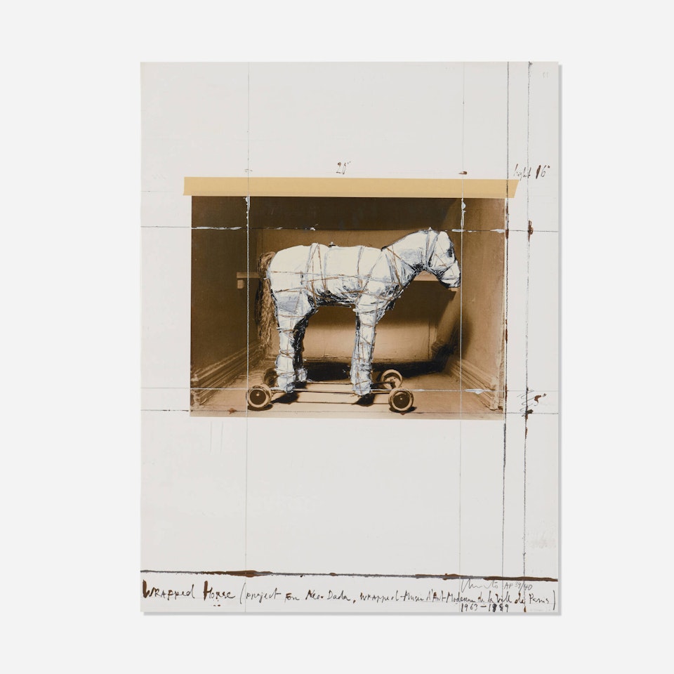 Wrapped Horse, Project for Neo-Dada, Wrapped (from the Kinderstern portfolio) by Christo