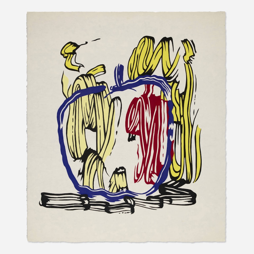 Vertical Apple (from the Seven Apple Woodcuts series) by Roy Lichtenstein
