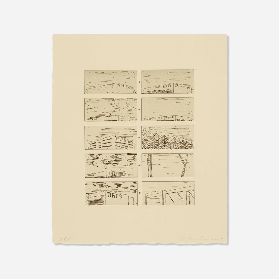 Brown Course of Empire by Ed Ruscha