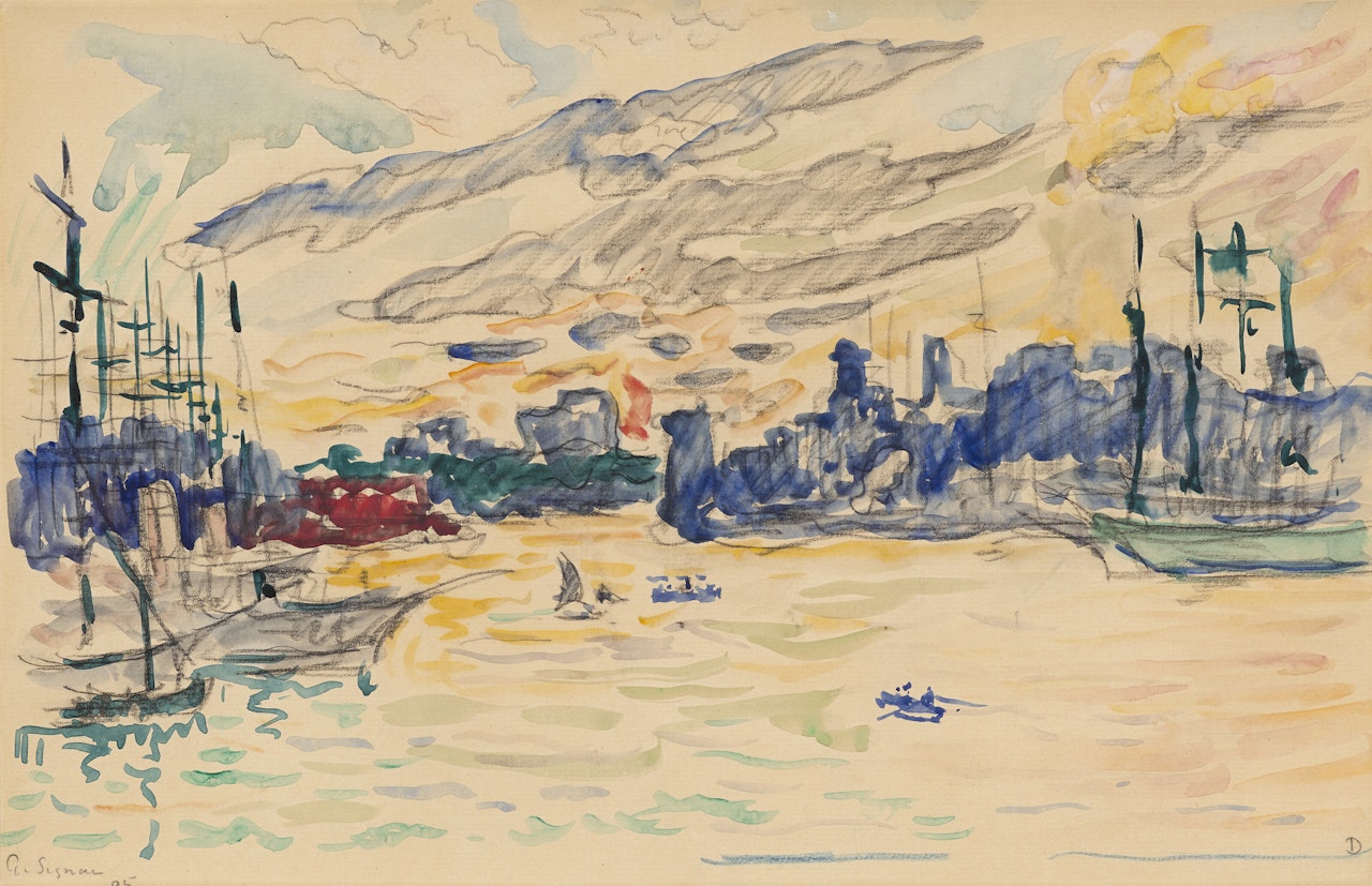 Marseille. Le vieux port by Paul Signac